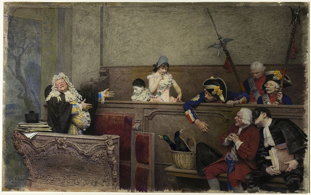 Trial of Pierrot by Jehan Georges Vibert