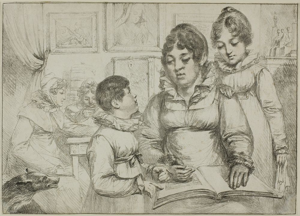 Family Group (Woman Reading to Two Children) by Dominique-Vivant Denon