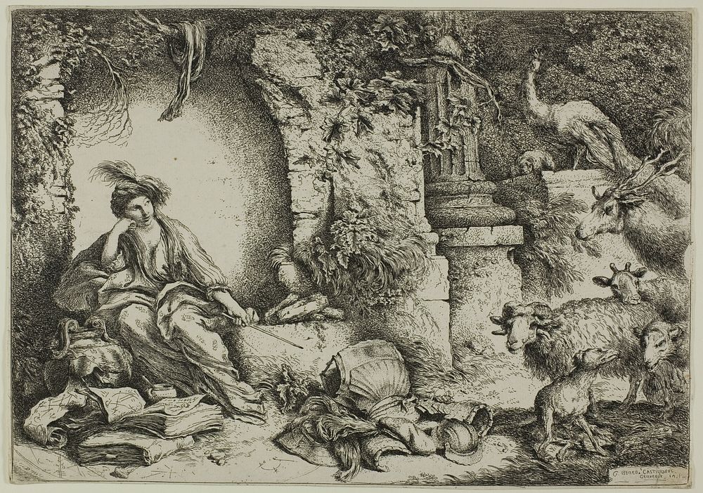 Circe with Companions of Ulysses Changed into Animals by Giovanni Benedetto Castiglione