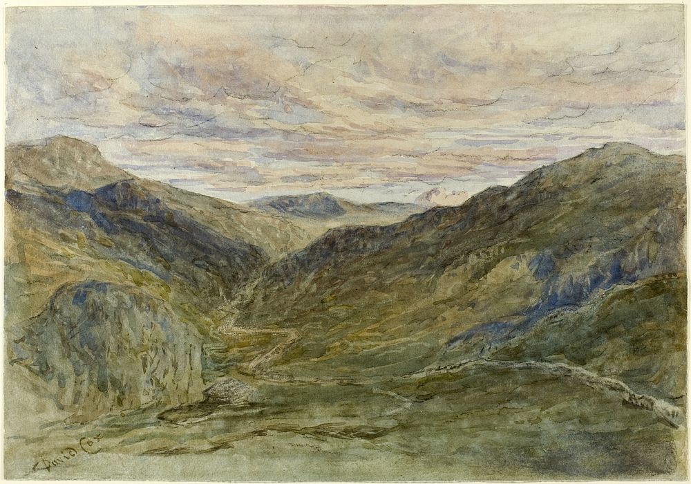 View in Wales by David Cox, the elder