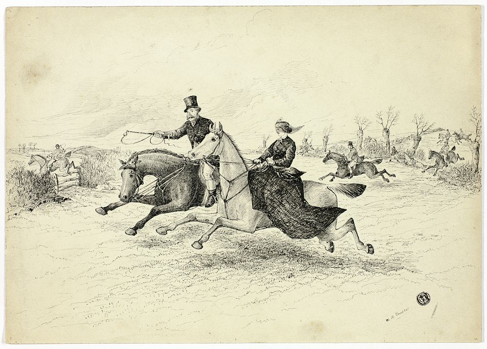 Fox Hunt, Lady and Gentleman Riders by W. H. Temple