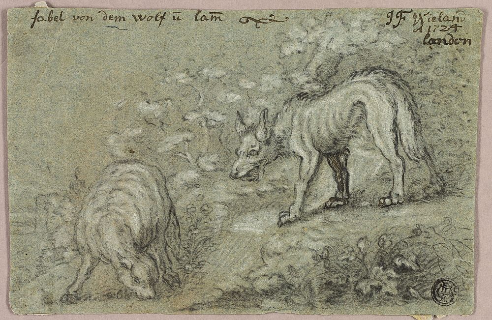 Fable of the Wolf and the Lamb by J. F. Wieland