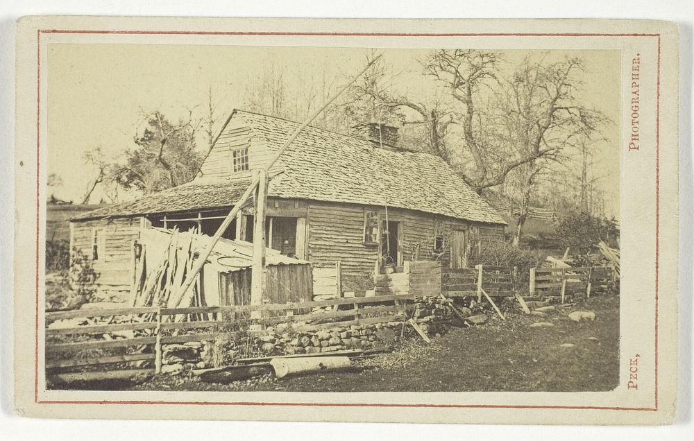 Untitled (Cabin with well) by Henry S. Peck