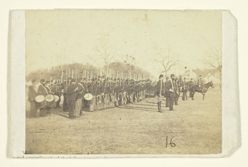 50th Pennsylvania Infantry in Parade Formation by Timothy O'Sullivan