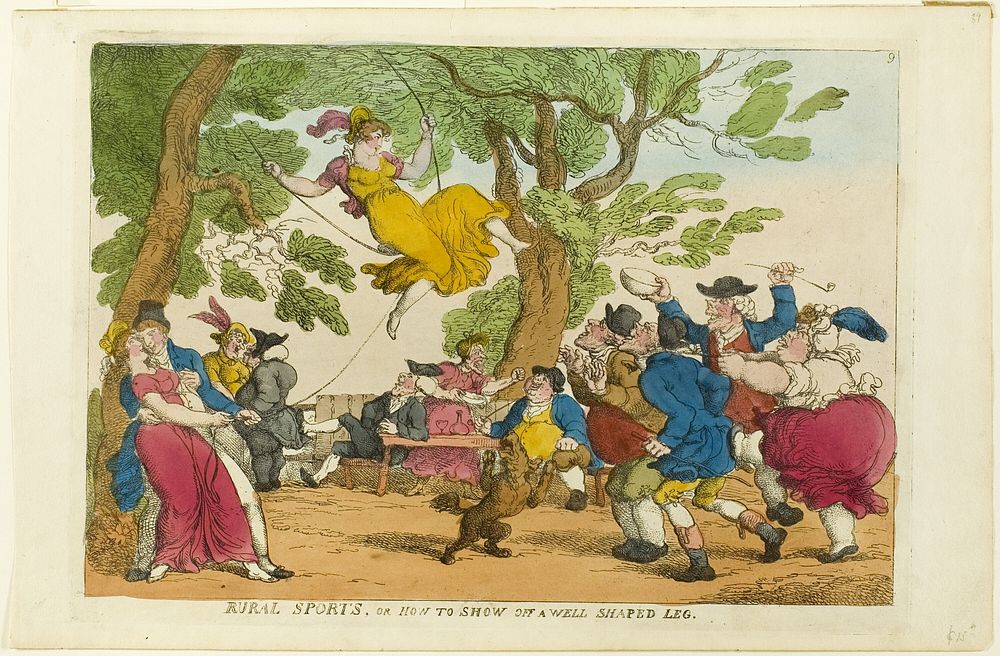 Rural Sports, or How to Show Off a Well-shaped Leg by Thomas Rowlandson