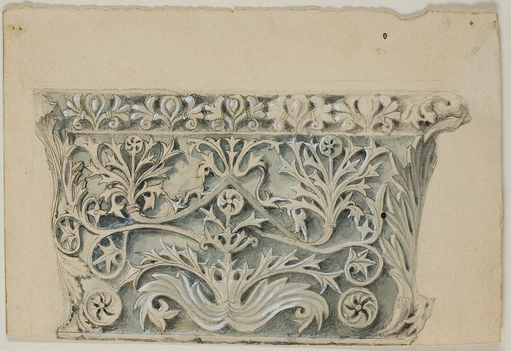 Byzantine Column Capital by John Ruskin