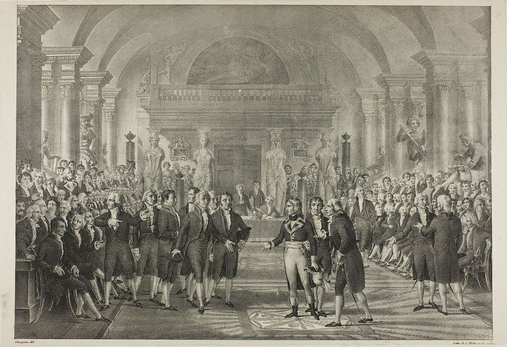 Napoleon in the Chamber of Deputies, from the Political and Military Life of Napoleon by Charles Étienne Pierre Motte