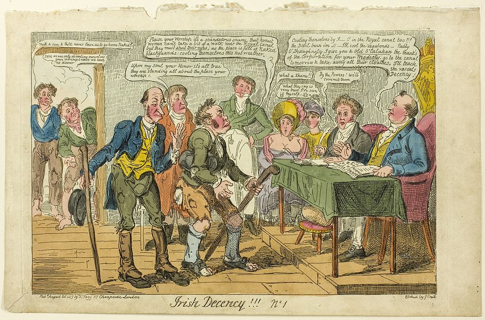 Irish Decency ! ! ! no. 1 by George Cruikshank