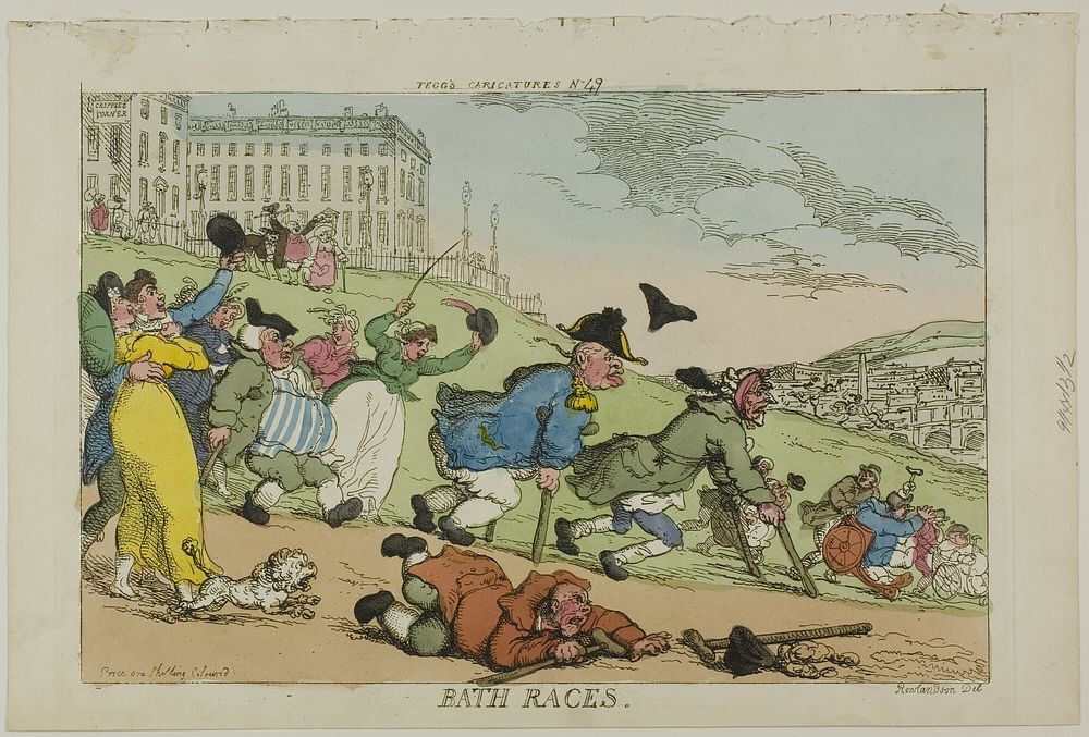 Bath Races, from Tegg's Caricatures no. 49 by Thomas Rowlandson