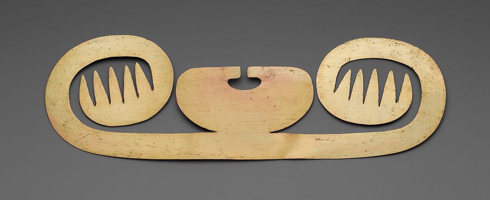 Nose Ornament with Lateral Extensions in Suggesting Whiskers, Wings, or Fish Barbels by Nariño