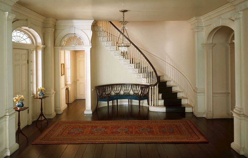 A7: New Hampshire Entrance Hall, 1799 by Narcissa Niblack Thorne