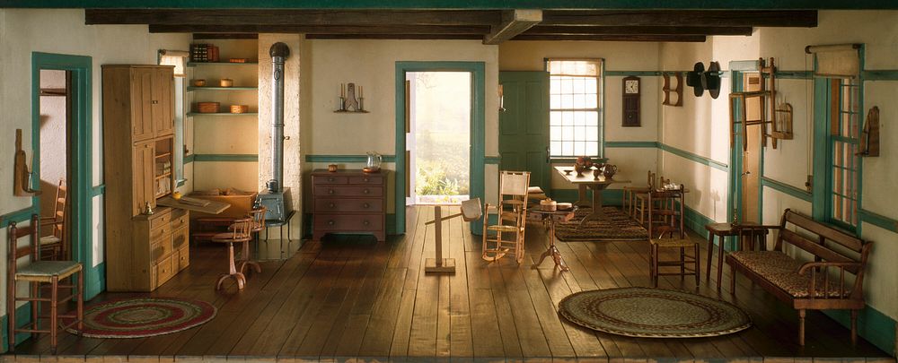 A18: Shaker Living Room, c. 1800 by Narcissa Niblack Thorne (Designer)