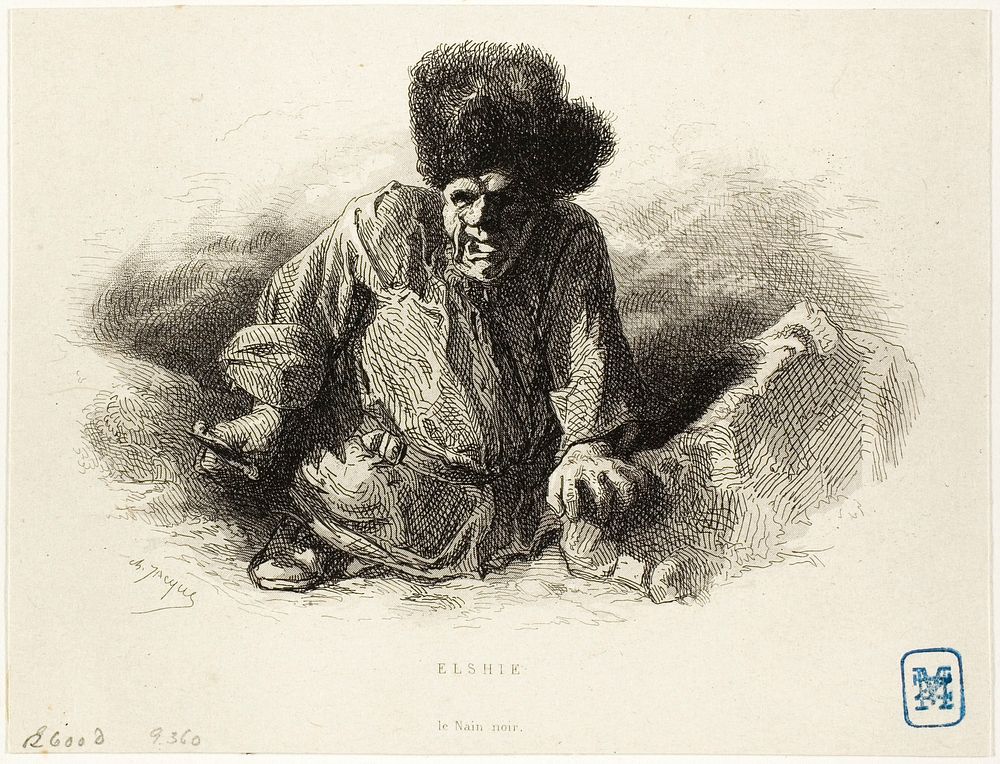 Elshie, the Black Dwarf by Charles Émile Jacque