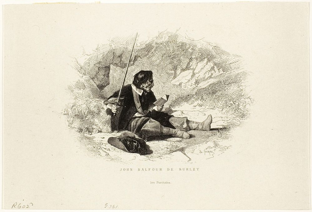 John Balfour de Burley - Les Puritains by Charles Émile Jacque