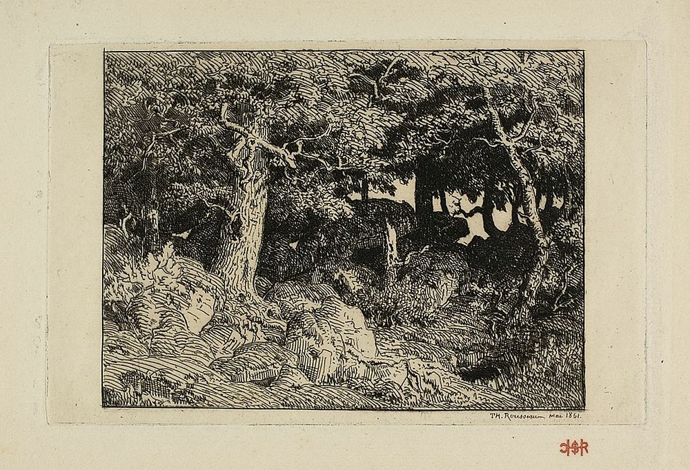 Rock Oaks by Théodore Rousseau