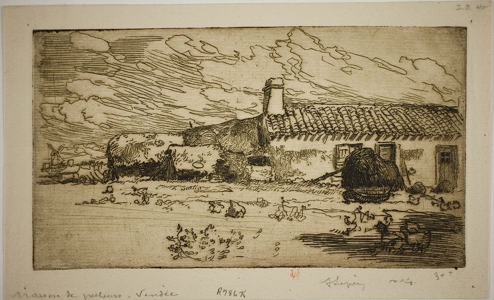 Fisher's House, St. Jean-de-Mont by Louis Auguste Lepère