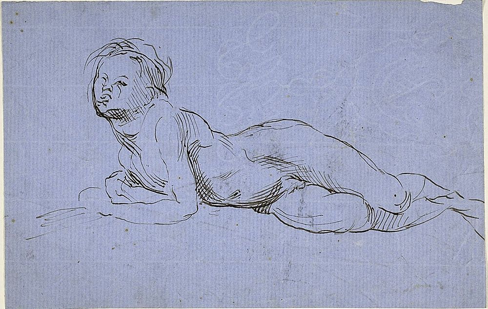 Young Boy Reclining by Jean Baptiste Carpeaux