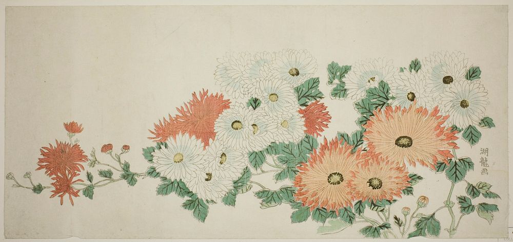 Chrysanthemums by Isoda Koryusai