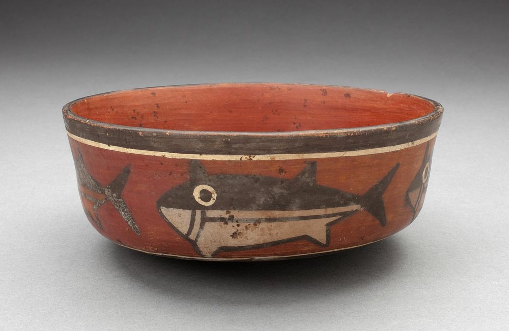 Bowl Depicting Shark or Killer Whale by Nazca