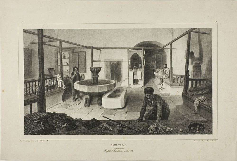 Tartar Bath, Resting Room by Denis Auguste Marie Raffet