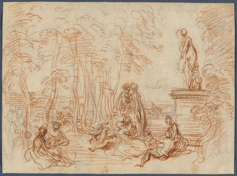 Study for The Feast of Love by Jean Antoine Watteau