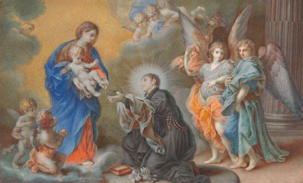 Madonna and Child Appearing to Saint Louis Gonzaga by Veronica Stern