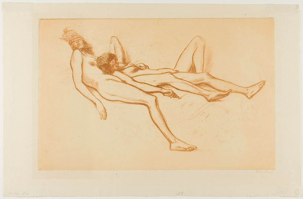 Two Nude Models by Théophile-Alexandre Pierre Steinlen