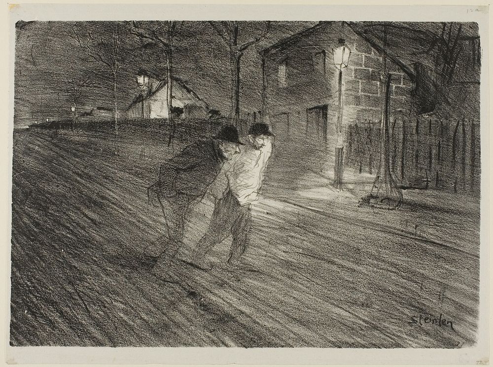 La rue Caulincourt by Théophile-Alexandre Pierre Steinlen