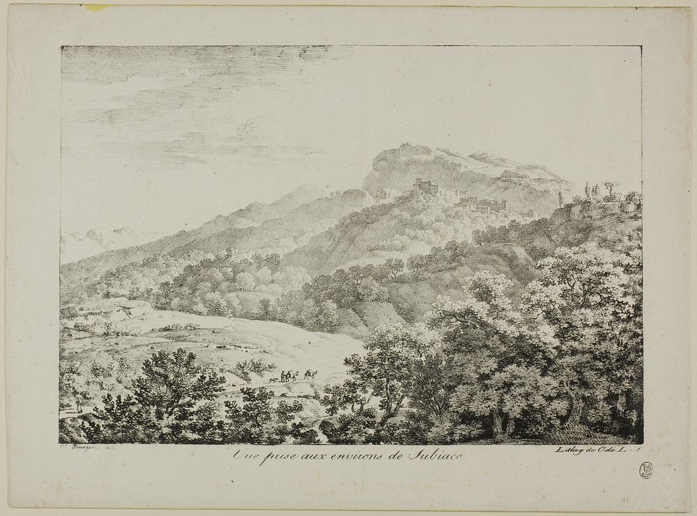 View Taken in the Region of Subiaco, from Views of Italy by Constant Bourgeois