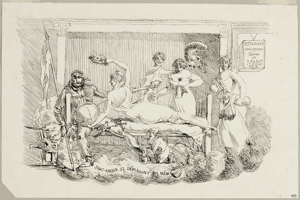 Loveless Disarming Himself by Jacques Louis David