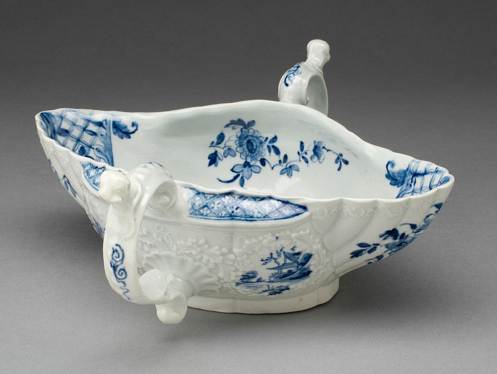Two-Handled Sauceboat by Worcester Porcelain Factory (Manufacturer)