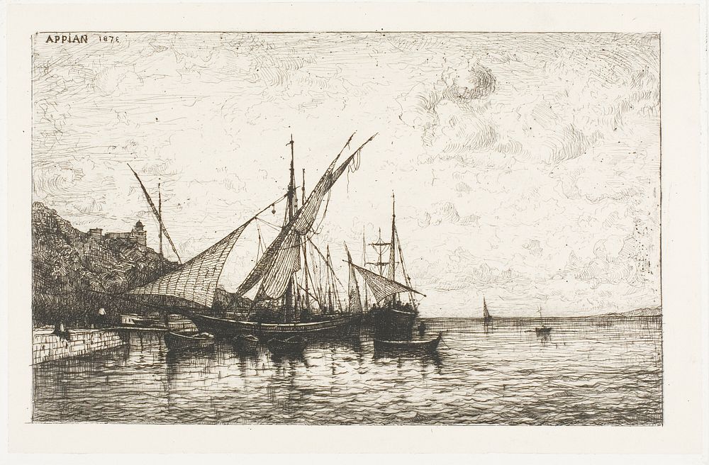 The Port of Monaco by Adolphe Appian