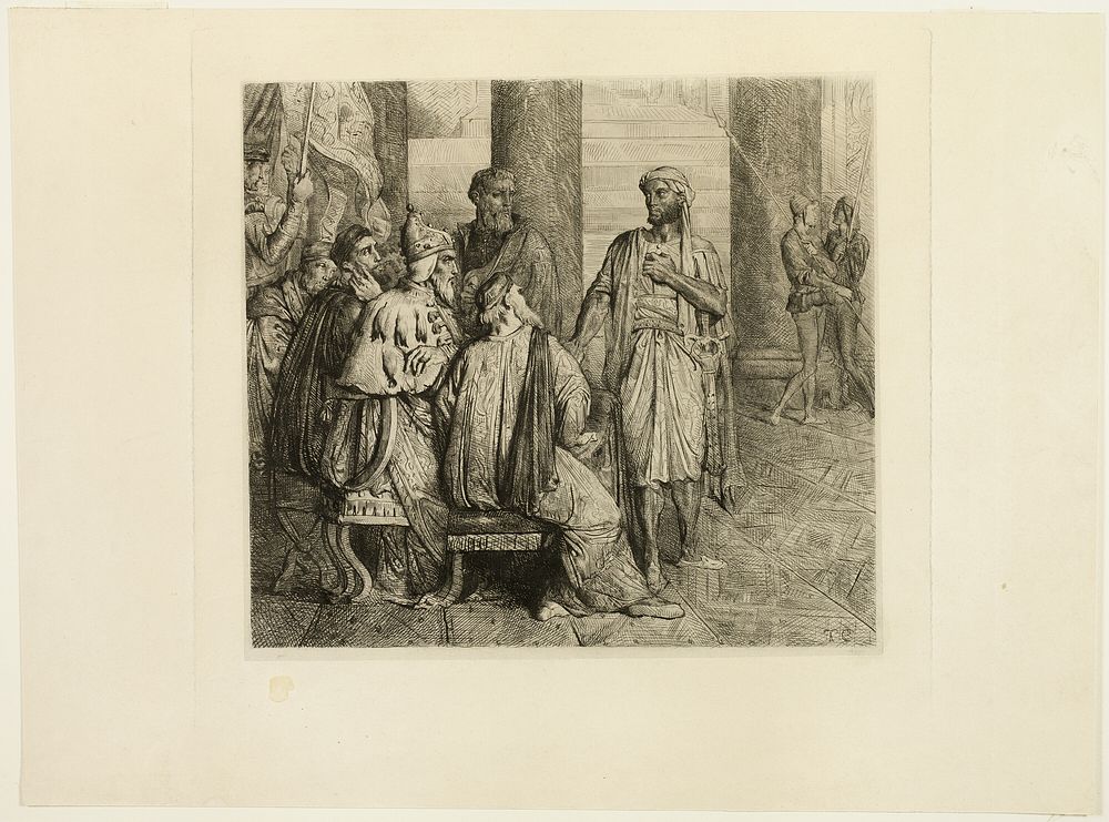 She Lov'd Me for the Dangers, plate three from Othello by Théodore Chassériau
