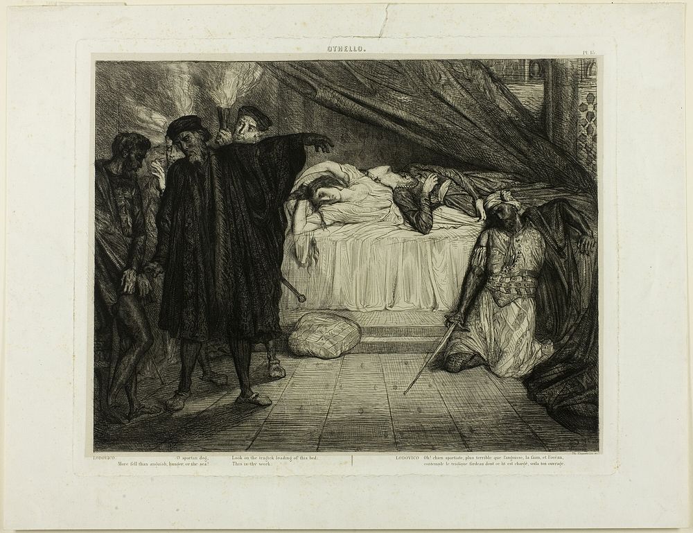 O Spartan dog, plate fifteen from Othello by Théodore Chassériau