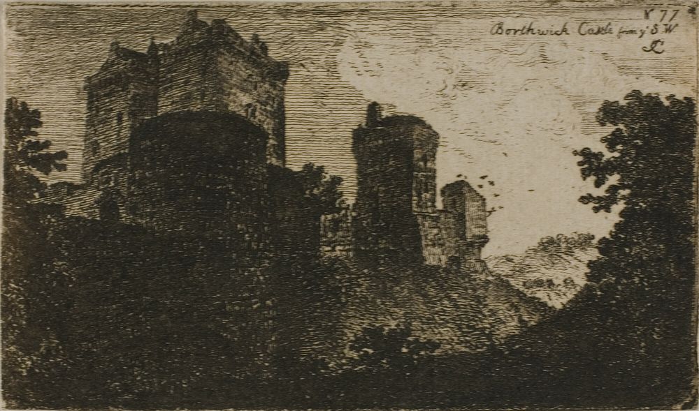 Borthwick Castle from the Southwest by John Clerk of Eldin