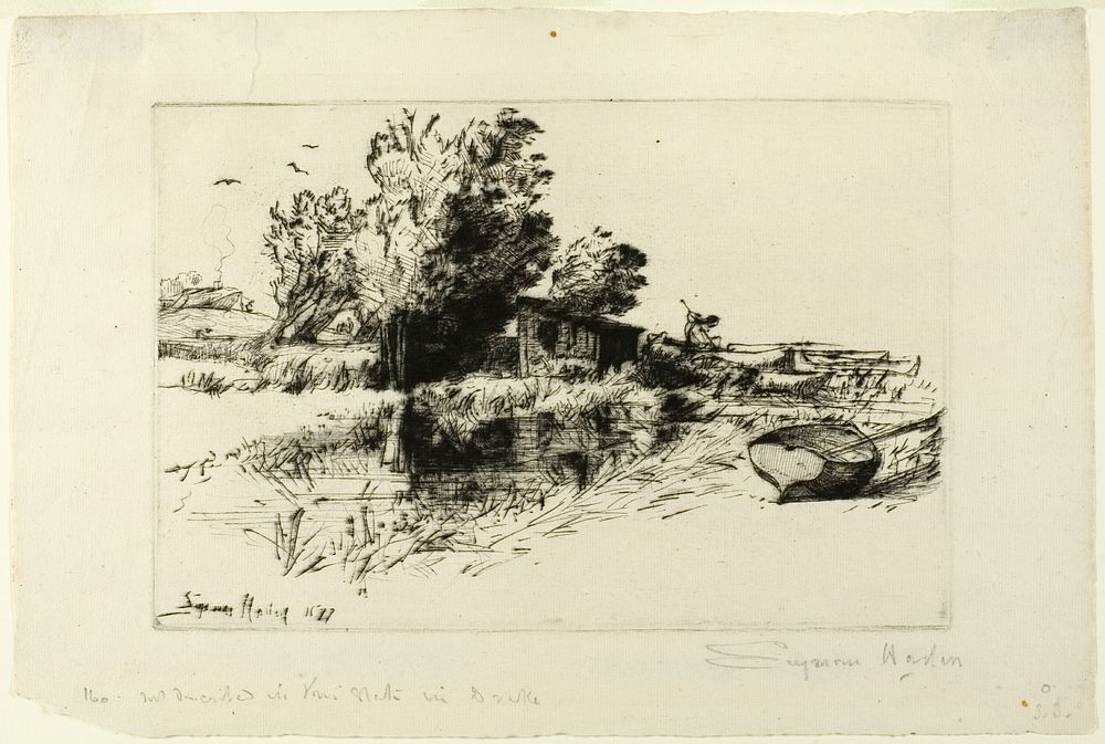 The Little Boat-House by Francis Seymour Haden