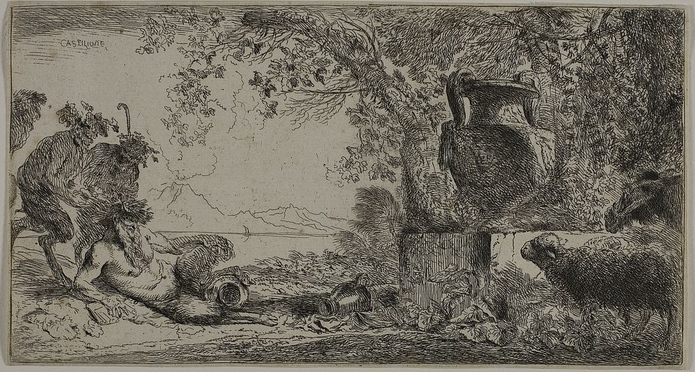 Pan Reclining before a Large Vase by Giovanni Benedetto Castiglione