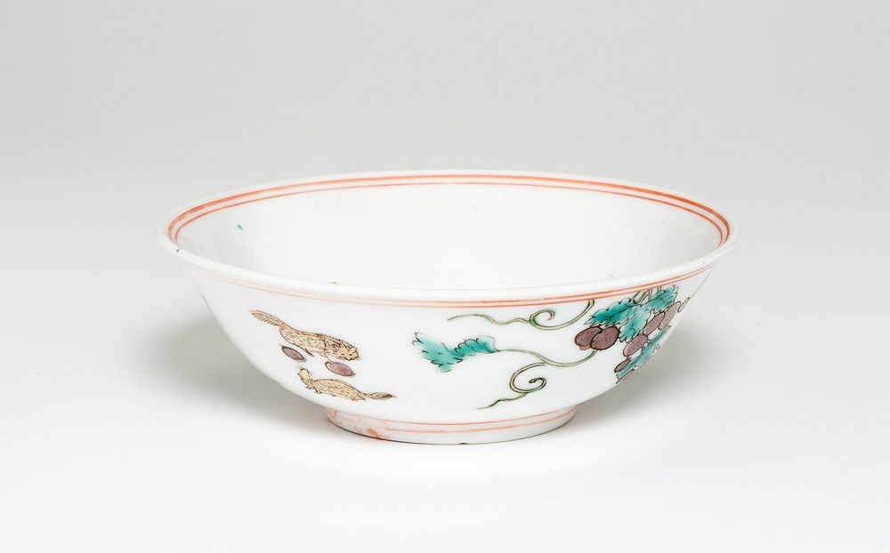 Bowl with Foxes and Grapes