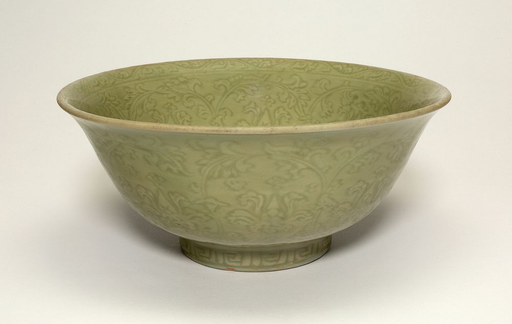 Bowl with Floral and Leaf Sprays