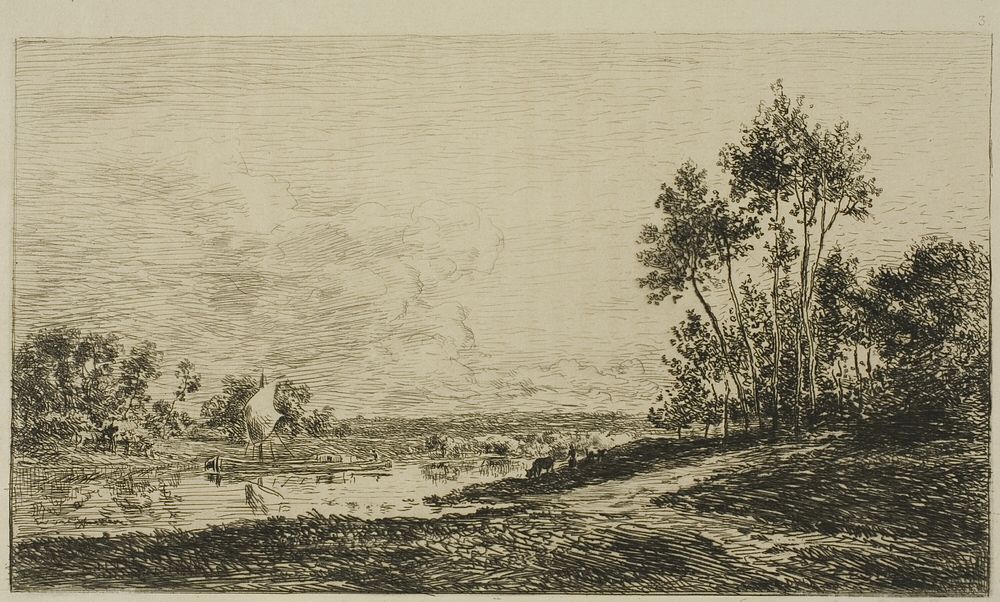 The Seine at Port-Maurin by Charles François Daubigny