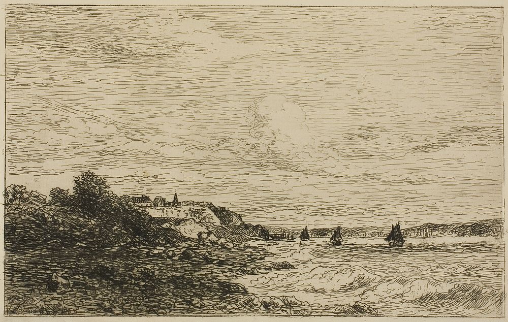 The Seine Before Honfleur by Karl Daubigny