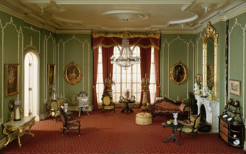 E-14: English Drawing Room of the Victorian Period, 1840-70 by Narcissa Niblack Thorne (Designer)