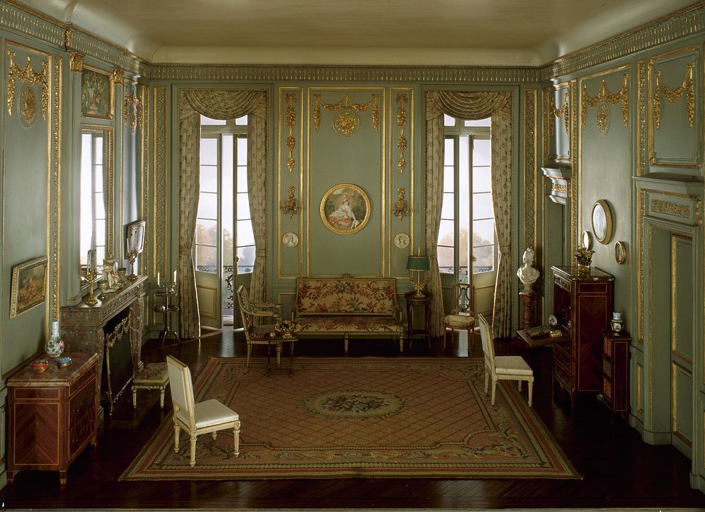 E-24: French Salon of the Louis XVI Period, c. 1780 by Narcissa Niblack Thorne (Designer)