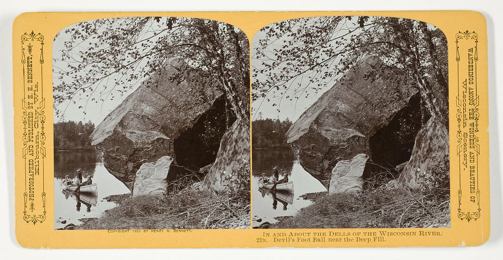 Devil's Foot Ball near the Deep Fill, No. 219 from the series "In and About the Dells of the Wisconsin River" by Henry…