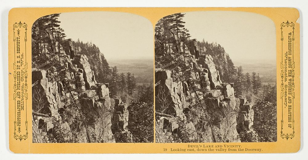 Looking East, Down the Valley from the Doorway, No. 19 from the series "Devil's Lake and Vicinity" by Henry Hamilton Bennett