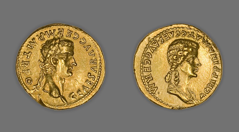 Aureus (Coin) Portraying Emperor Caligula by Ancient Roman