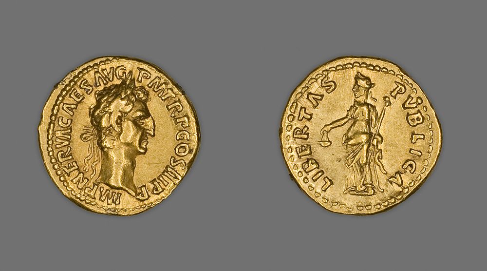 Aureus (Coin) Portraying Emperor Nerva by Ancient Roman