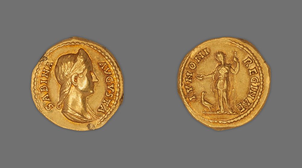 Aureus (Coin) Portraying Empress Sabina by Ancient Roman