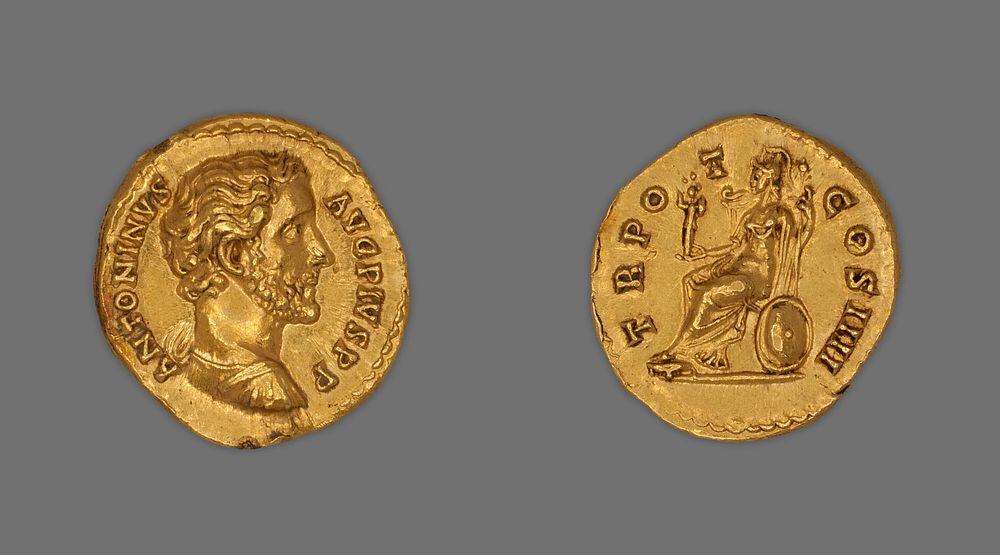 Aureus (Coin) Portraying Emperor Antoninus Pius by Ancient Roman