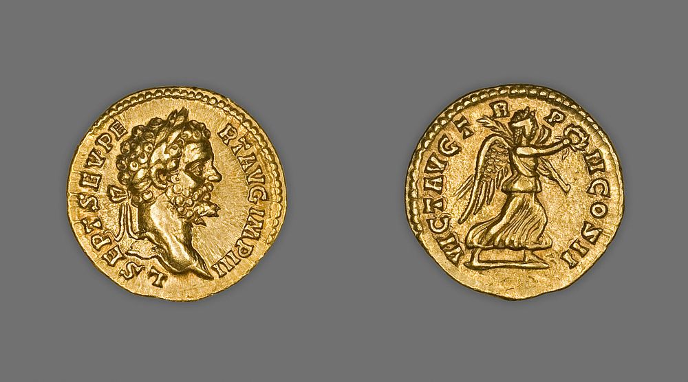 Aureus (Coin) Portraying Emperor Septimus Severus by Ancient Roman
